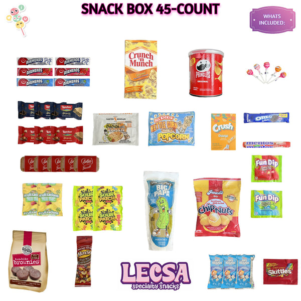 SNACK BOX 45 COUNT – LECSA SPECIALTY SNACKS