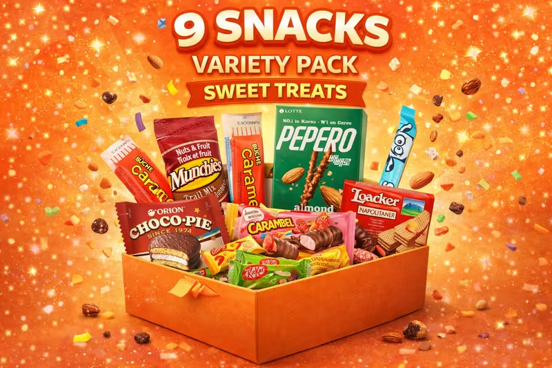 Extravaganza Snacks Bundle – 9 Items Variety Pack – Sweet Snack Box for Sharing, Gifts & Movie Night