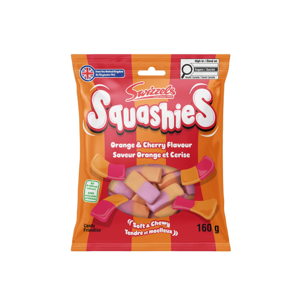 Squashies Orange & Cherry Candy 160g (UK)