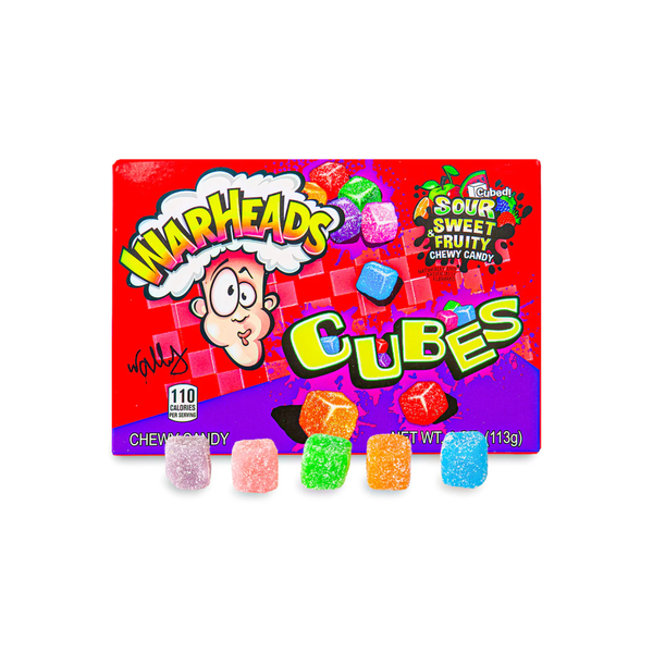 Warheads Cubes 99g - Sour Fruity Chewy Candy Box