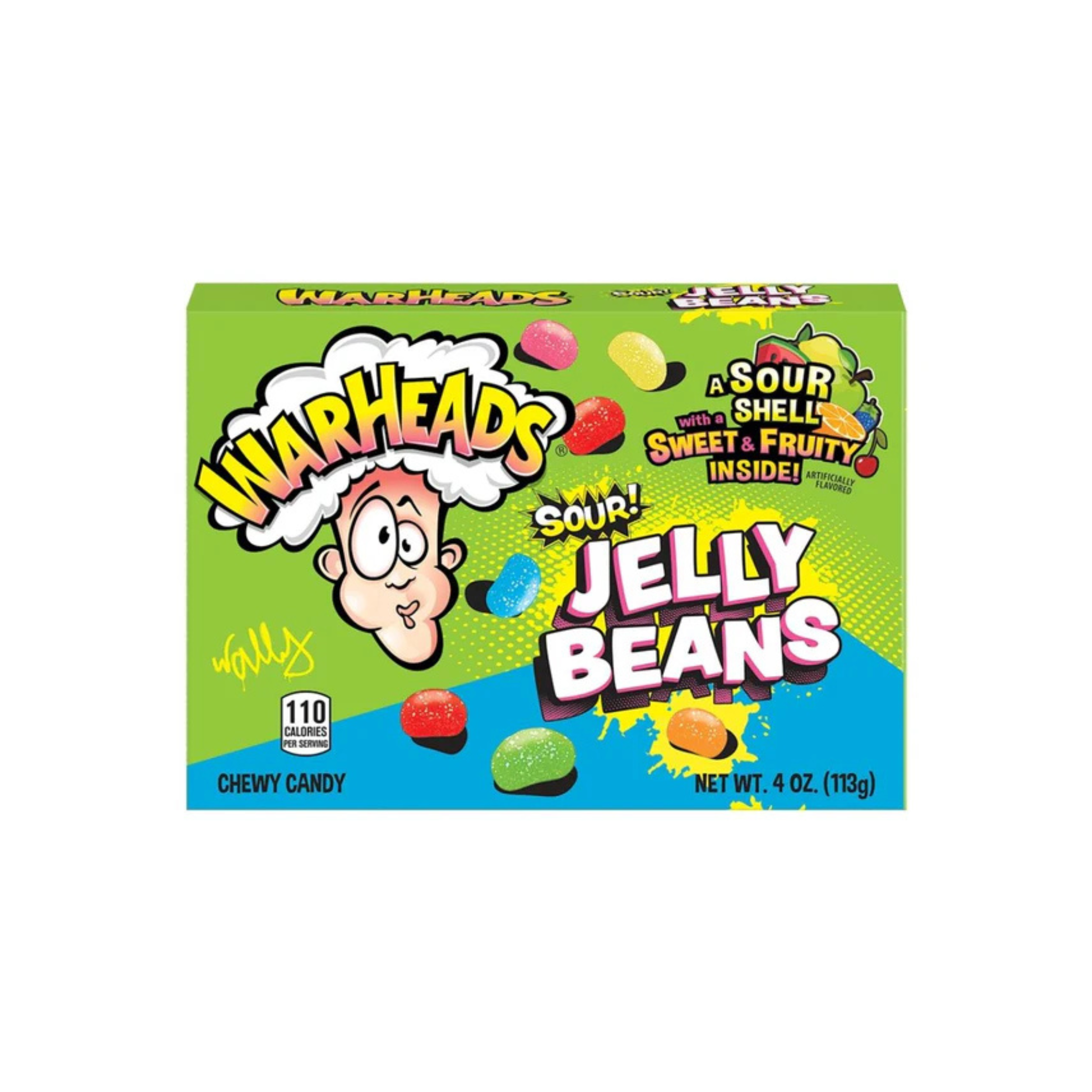 Warheads Sour Jelly Beans 113g – Crunchy Shell & Fruity Center