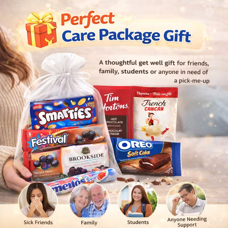 Get Well Soon Snack Bundle – 7 Comfort Treats with Hot Chocolate, Chocolate & Biscuits