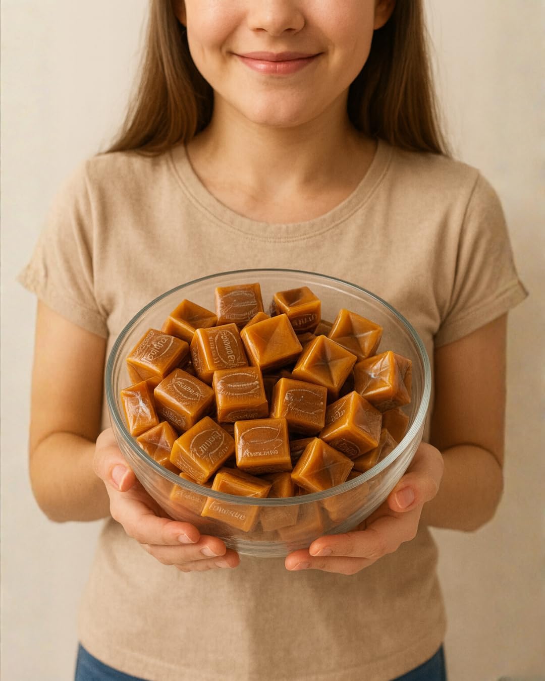 Creamy Caramel Squares Candy 1 lb (454g) – Individually Wrapped Chewy Butter Toffee