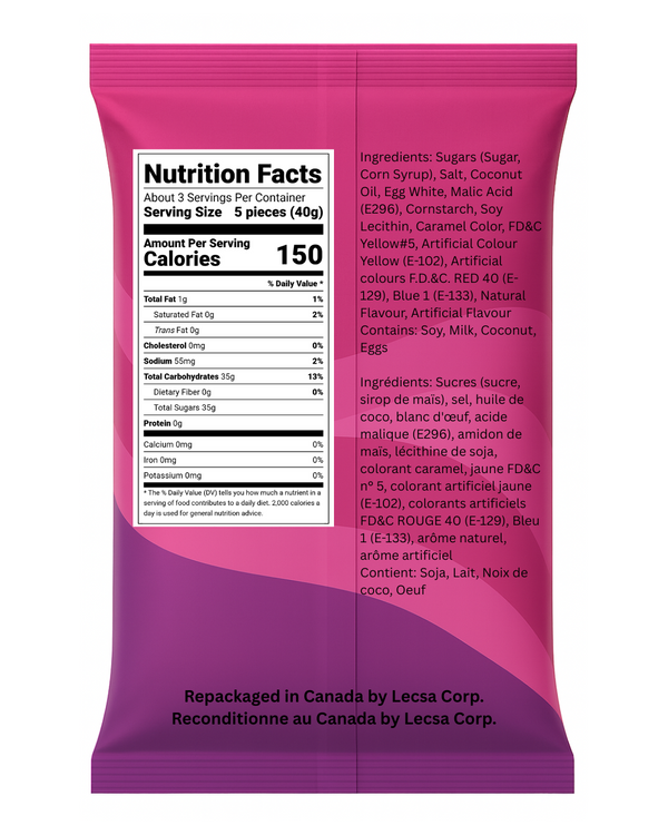 Assorted Salt Water Taffy Candy - 454g/1Lb