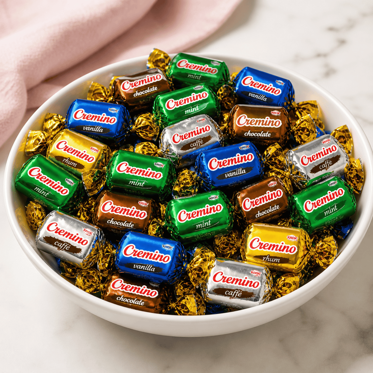 Assorted Cremino Toffee Candy – 1 lb (454g) – Individually Wrapped Creamy Toffee Candy Mix