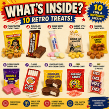 Retro Candy Box Vintage Snack Bundle – Old School Sweets, Bubble Gum Mix, Classic Candy