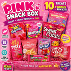 Pink Snack Box - Sweet & Sour Variety Pack + Bonus Fun Kit