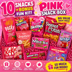 Pink Snack Box - Sweet & Sour Variety Pack + Bonus Fun Kit