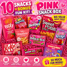 Pink Snack Box - Sweet & Sour Variety Pack + Bonus Fun Kit