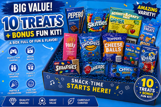 Blue Snack Box - Sweet & Sour Variety Pack + Bonus Fun Kit