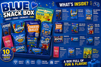 Blue Snack Box - Sweet & Sour Variety Pack + Bonus Fun Kit