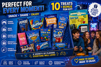 Blue Snack Box - Sweet & Sour Variety Pack + Bonus Fun Kit