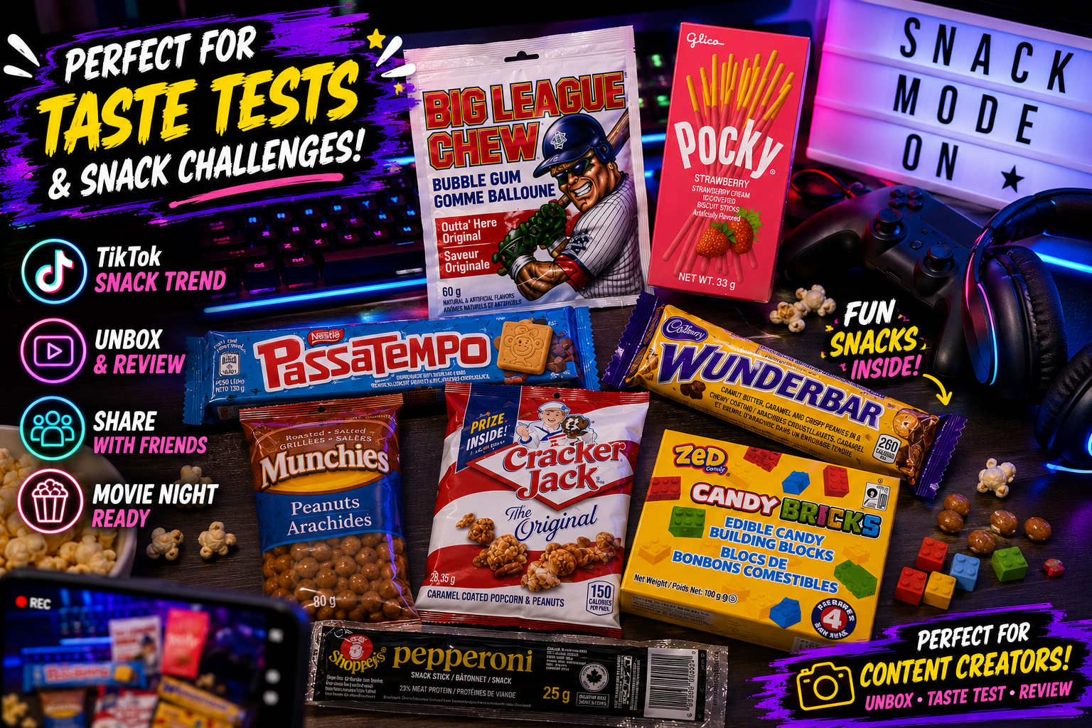 Loot Snack Bundle - Candy, Chocolate, Bubble Gum, Biscuit & Fun Treat Variety Pack