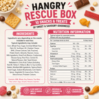Hangry Rescue Snack Box – 10 Assorted Sweet & Savoury Snacks – Variety Care Package