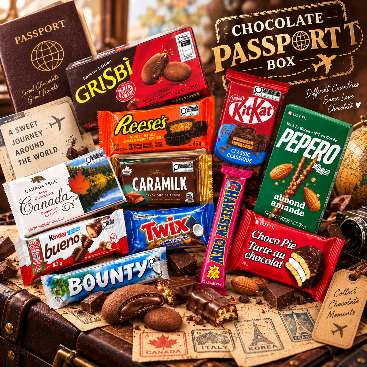 Chocolate Passport Box – International Chocolate Gift Box