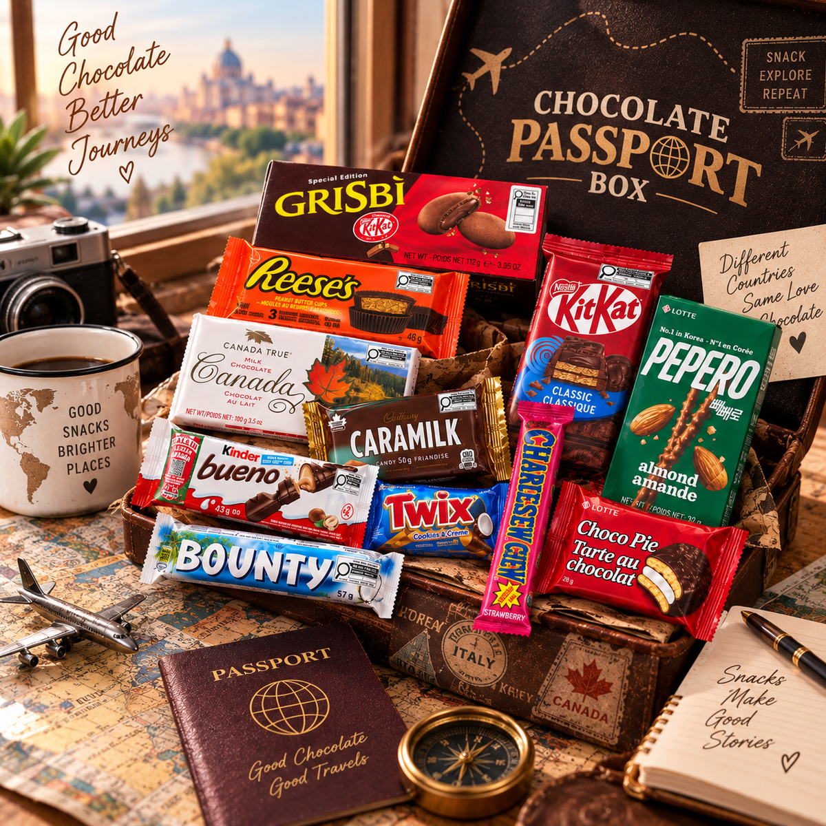 Chocolate Passport Box – International Chocolate Gift Box