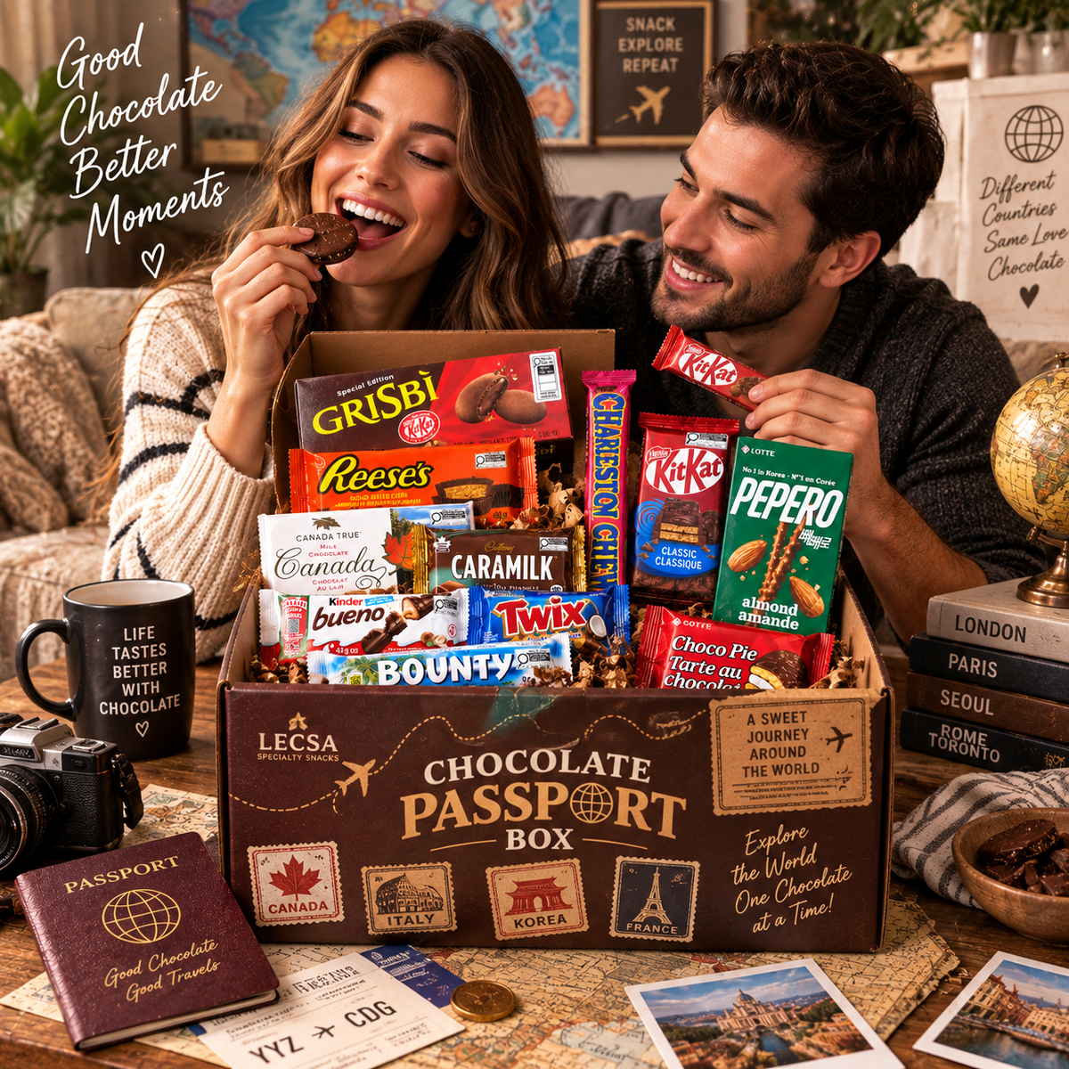 Chocolate Passport Box – International Chocolate Gift Box