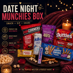 Date Night Munchies Box – 10 Assorted Sweet & Savoury Snacks with Drinks