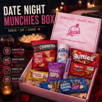Date Night Munchies Box – 10 Assorted Sweet & Savoury Snacks with Drinks