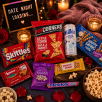 Date Night Munchies Box – 10 Assorted Sweet & Savoury Snacks with Drinks