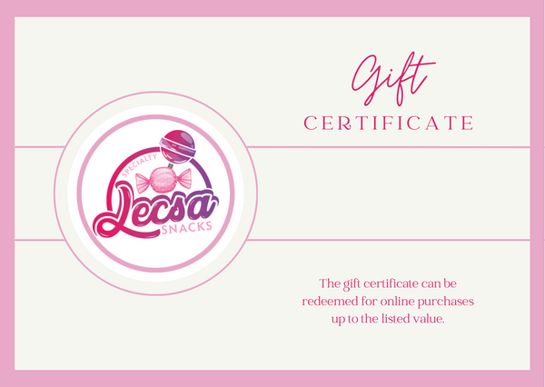 LECSA SPECIALTY SNACKS GIFT CARD