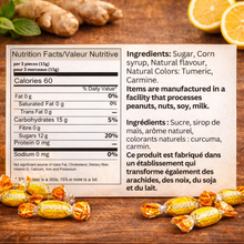 Ginger Hard Candy – 454g (1lb) Individually Wrapped