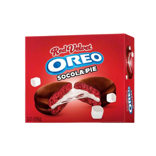 Oreo Red Velvet Scola Pie 28g – Soft Chocolate Cake with Cream Filling (Vietnam)