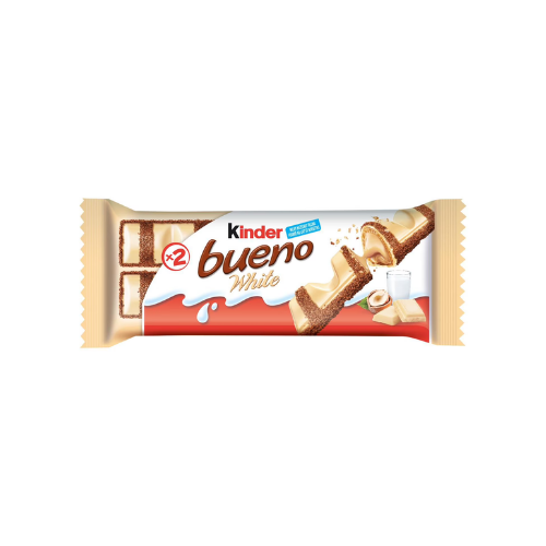 Kinder Bueno White 39g – White Chocolate Hazelnut Wafer Bar