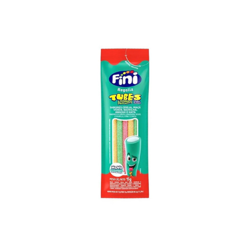 Fini Regaliz Tubes 15g – Sour Licorice Candy Tubes (Brazil)