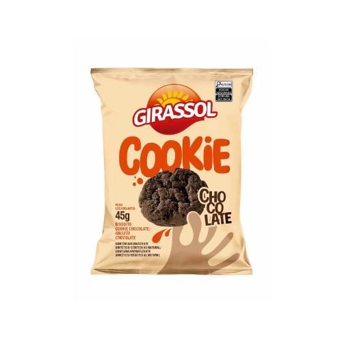 Chocolate Cookies 45g – Girassol Chocolate Biscuit Snack (Brazil)