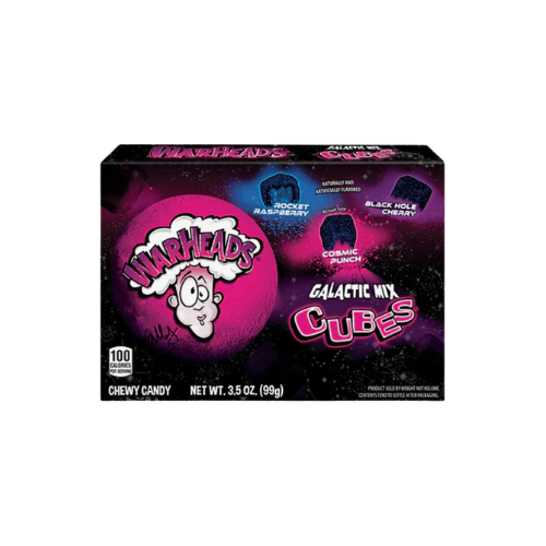 Warheads Sour Galactic Mix Cubes 99g – Extreme Sour Chewy Candy