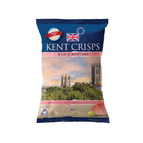 Kent Potato Crisps Ham & Mustard 40g (UK)