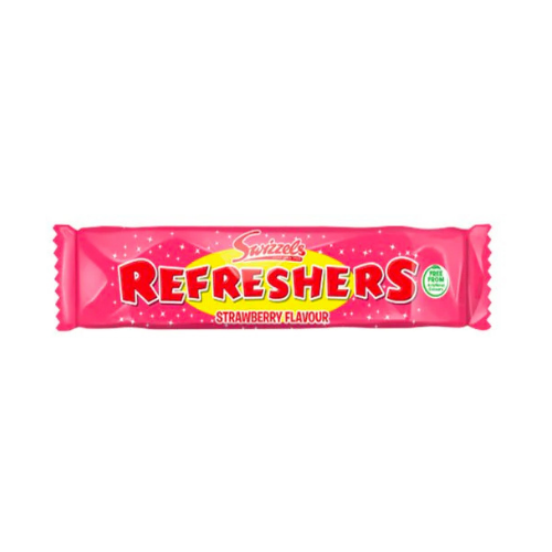 Refreshers Strawberry 18g – Fizzy Vegan Candy Chews (UK)