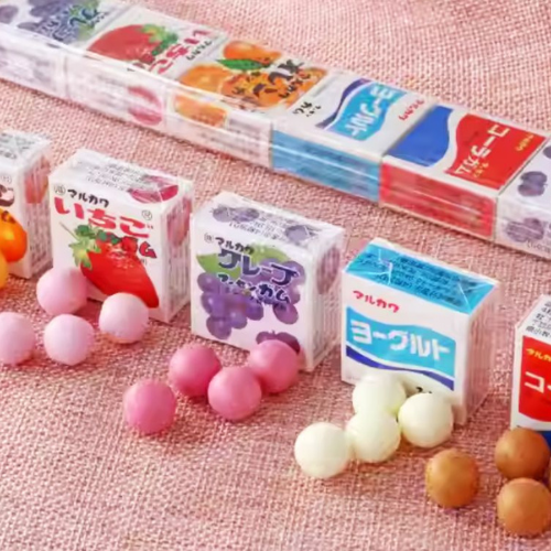Japanese Marukawa Bubble Gum – Assorted Fruit & Cola Flavors | Classic Chewing Gum from Japan | 10-Piece Variety Pack