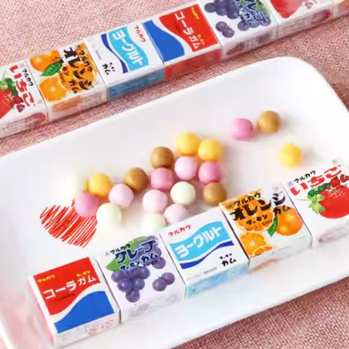 Japanese Marukawa Bubble Gum – Assorted Fruit & Cola Flavors | Classic Chewing Gum from Japan | 10-Piece Variety Pack