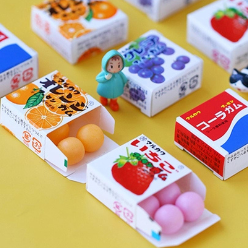 Japanese Marukawa Bubble Gum – Assorted Fruit & Cola Flavors | Classic Chewing Gum from Japan | 10-Piece Variety Pack