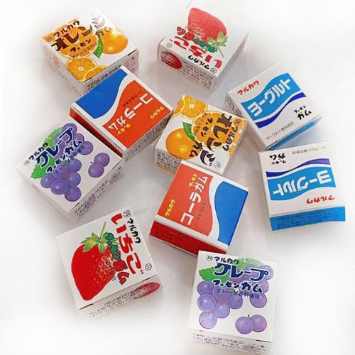 Japanese Marukawa Bubble Gum – Assorted Fruit & Cola Flavors | Classic Chewing Gum from Japan | 10-Piece Variety Pack