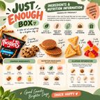 Just Enough Box – 9 Assorted Sweet & Savoury Snacks