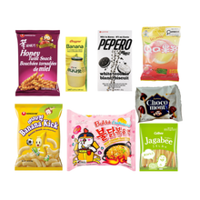 Korean Snack Box Variety Pack – 8 items - K-POP Favourites Treat Set with Ramen, Pepero, Banana Milk Drink, Sweet & Savory Snacks Gift Box