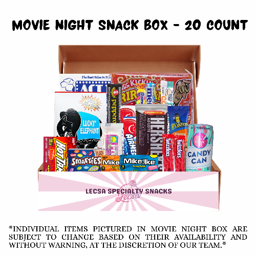 Movie Night Snack Box Canada | Cinema Candy & Popcorn Treats – 20 Count