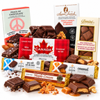 Made in Canada Chocolate Box – 7 Assorted Gourmet Canadian Chocolates – Dark, Milk, Maple & Filled Chocolate Bars