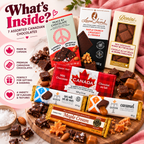 Made in Canada Chocolate Box – 7 Assorted Gourmet Canadian Chocolates – Dark, Milk, Maple & Filled Chocolate Bars