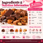 Made in Canada Chocolate Box – 7 Assorted Gourmet Canadian Chocolates – Dark, Milk, Maple & Filled Chocolate Bars
