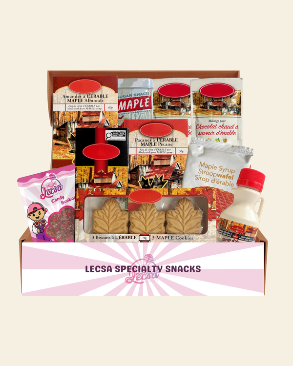 Canadian Maple Treats Box – 10 Count – True North Snack Box by Lecsa Specialty Snacks