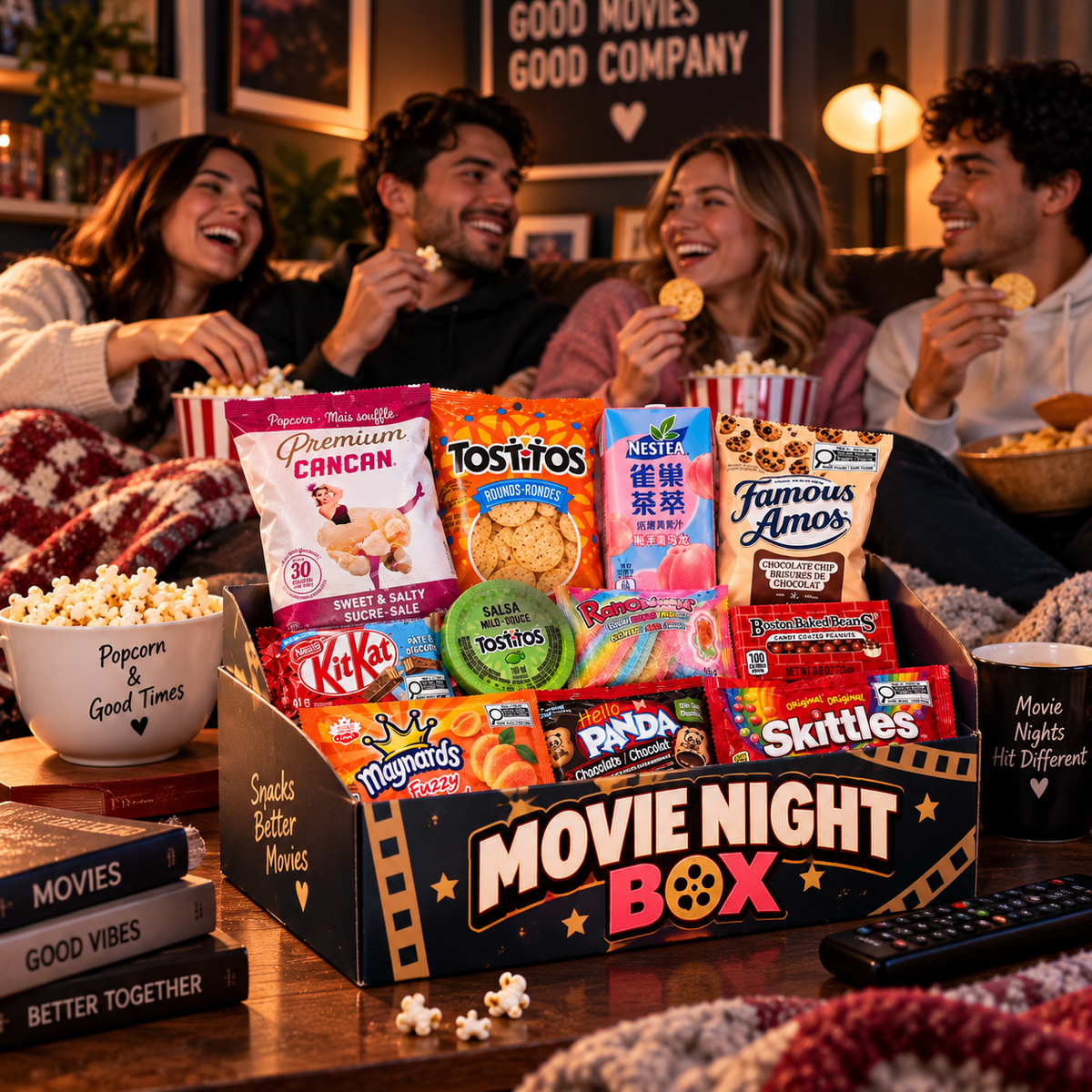 Movie Night Box – Sweet & Salty Snack Variety Box, Movie Snacks Gift Box
