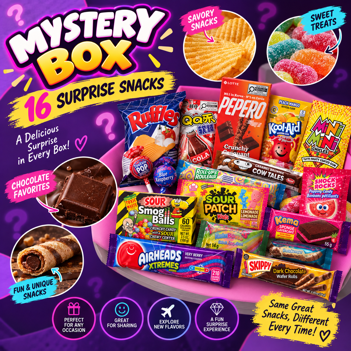 Mystery Snack Box – 16 Surprise Snacks