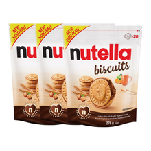 Hazelnut Filled Biscuits – Crunchy Cookies with Creamy Cocoa Center – 20 Count – Resealable Bag – 256g