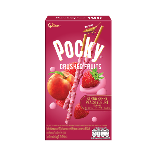 Pocky Crushed Fruits - Strawberry Peach Yoghurt - 38g