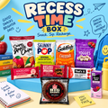 Recess Time Box – Assorted Sweet & Savoury Snack Box, Individually Packaged Treats & Drink