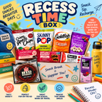 Recess Time Box – Assorted Sweet & Savoury Snack Box, Individually Packaged Treats & Drink